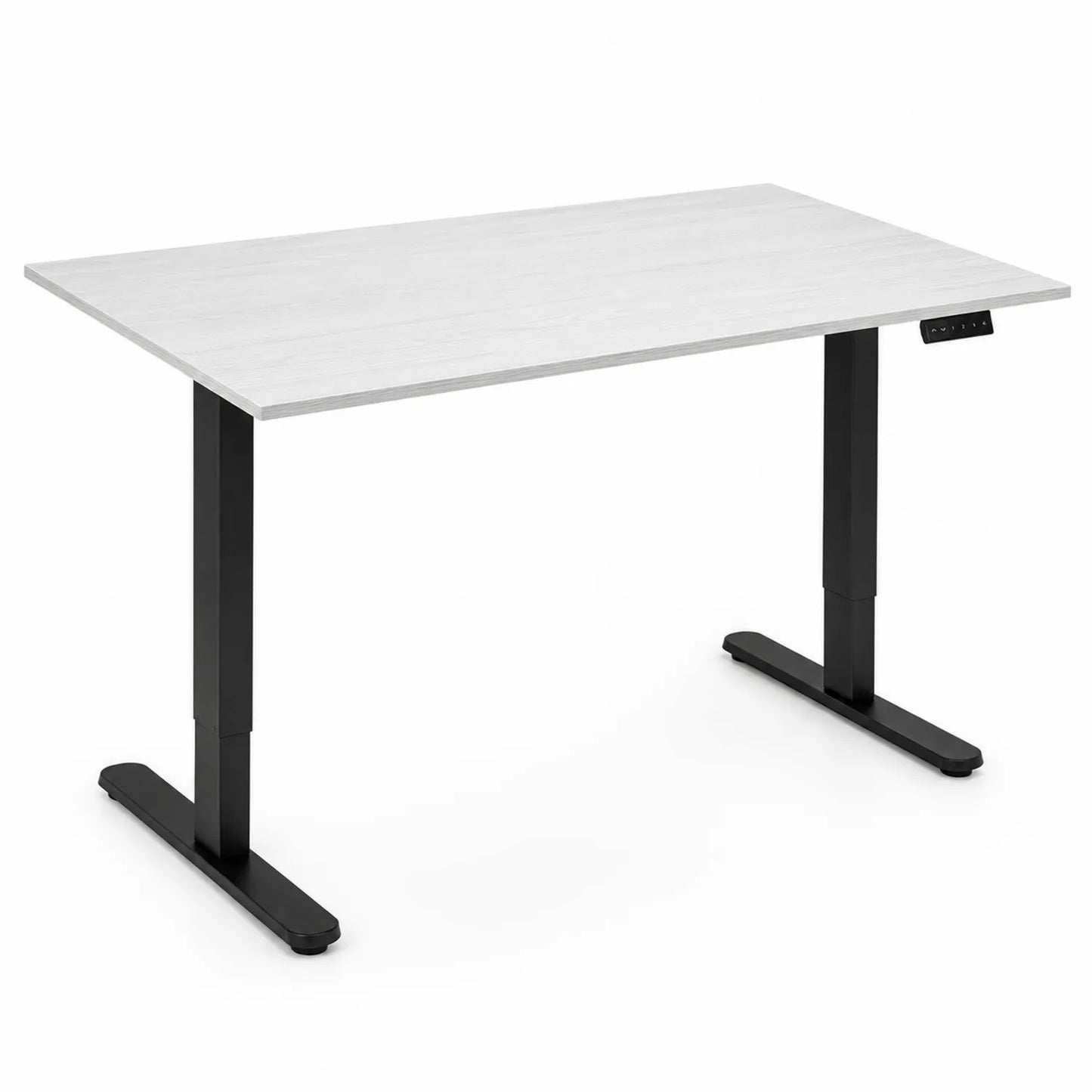 Scrivania regolabile elettrica laminata bianco e nero