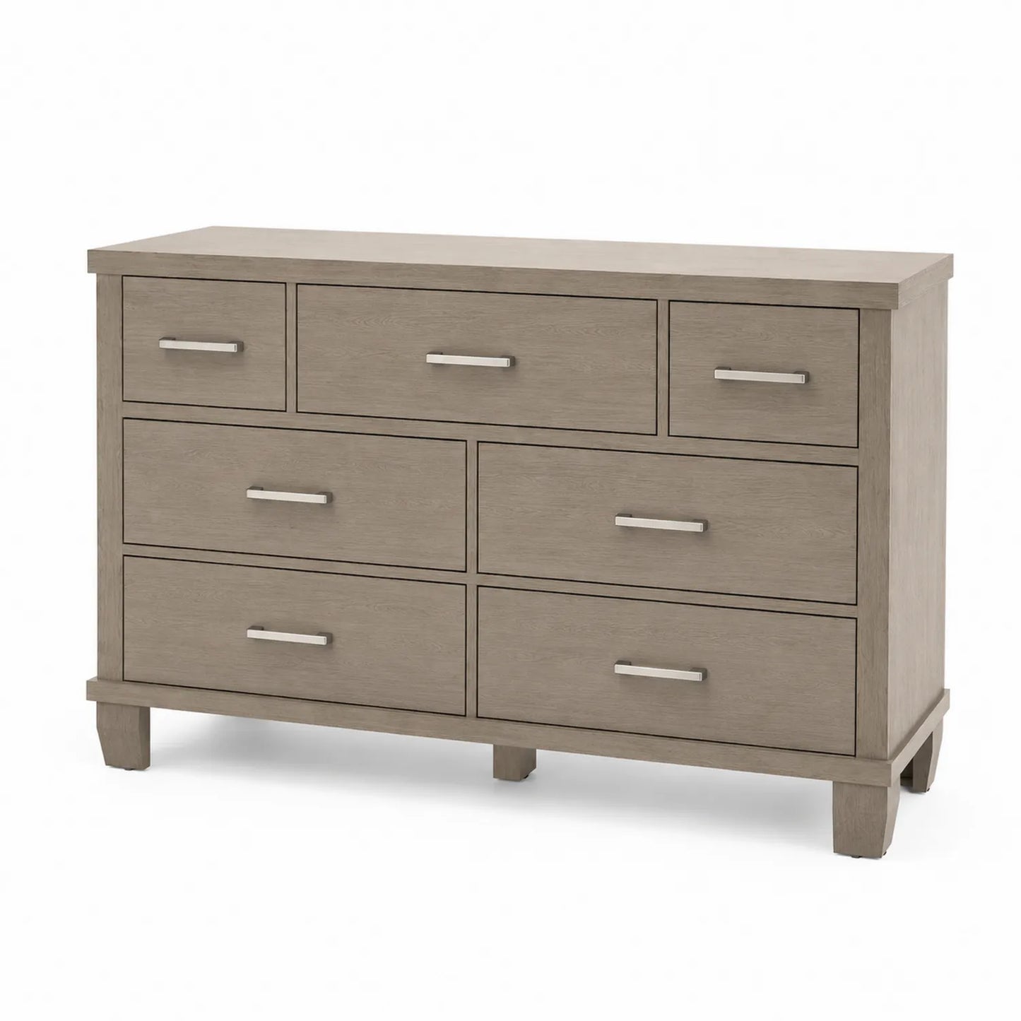 Cassettiera in Legno con 7 Cassetti Colore Grigio
