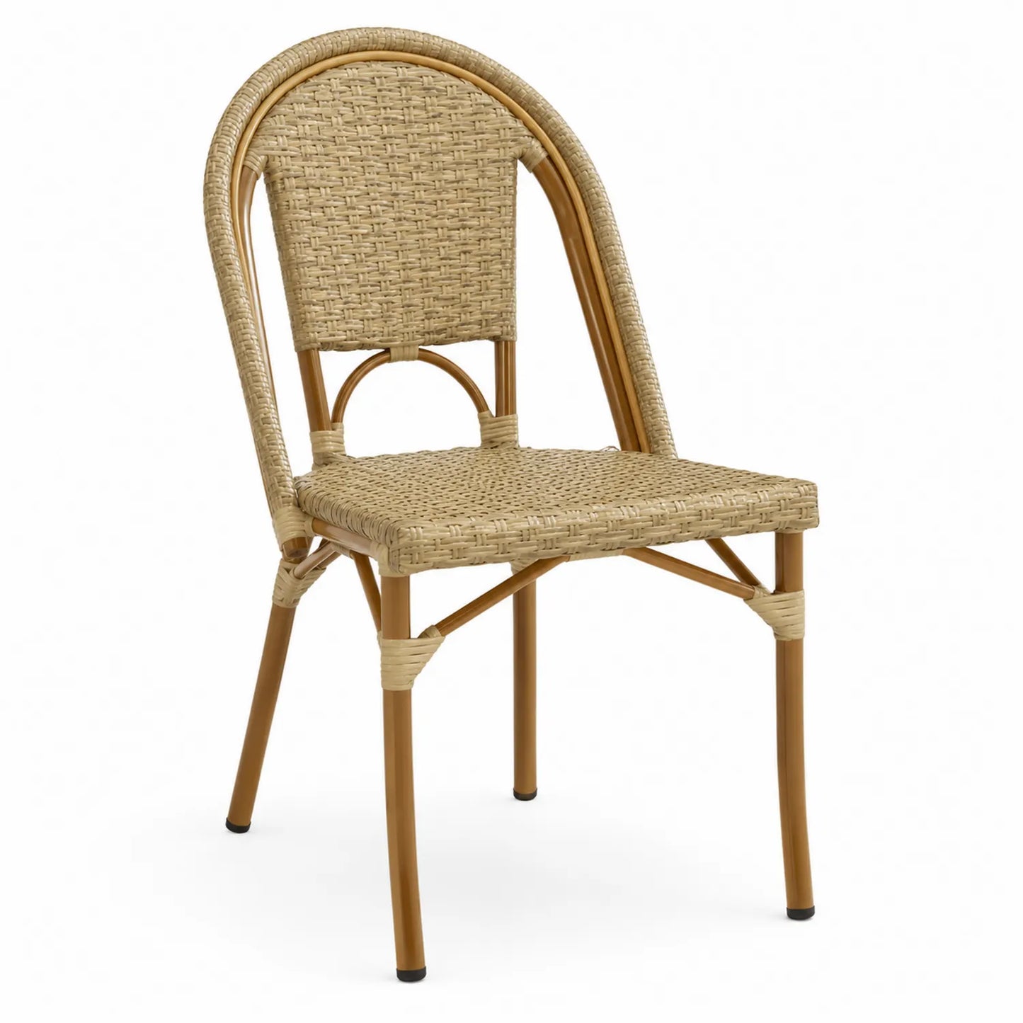 Sedia in rattan sintetico con struttura in alluminio