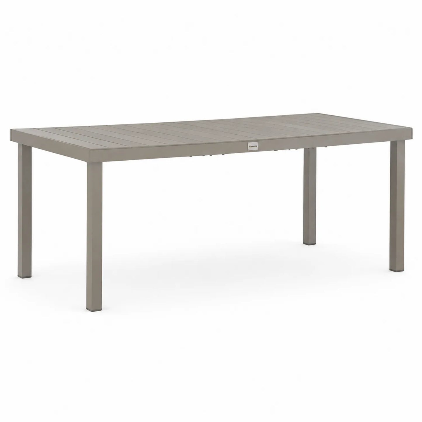 Tavolo da pranzo rettangolare da esterno in alluminio grigio