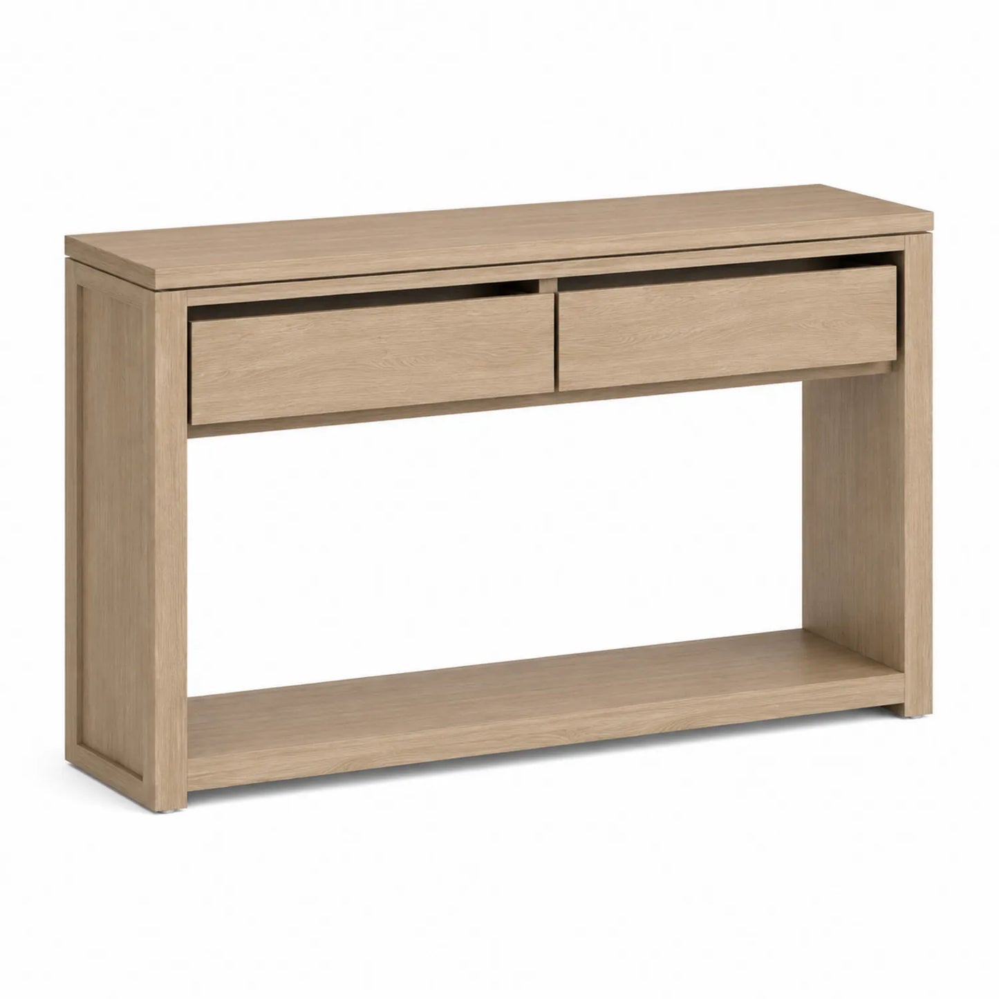Consolle Rettangolare in Rovere con Cassetti 120x30x80 cm
