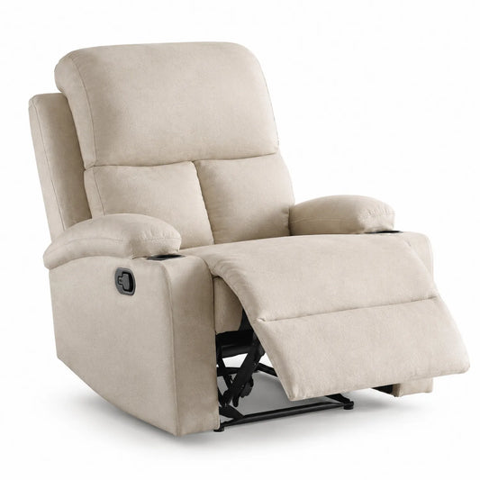 Poltrona Reclinabile in Tessuto Beige
