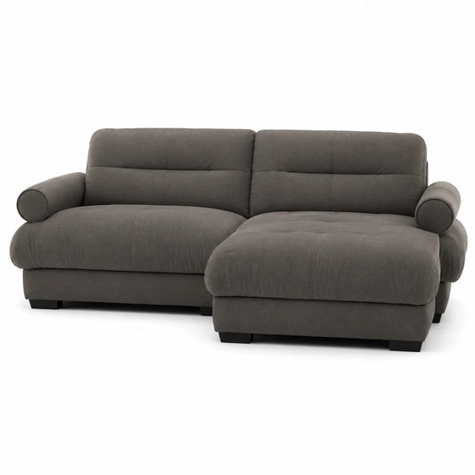 Divano angolare in tessuto grigio L 230 cm x P 150 cm