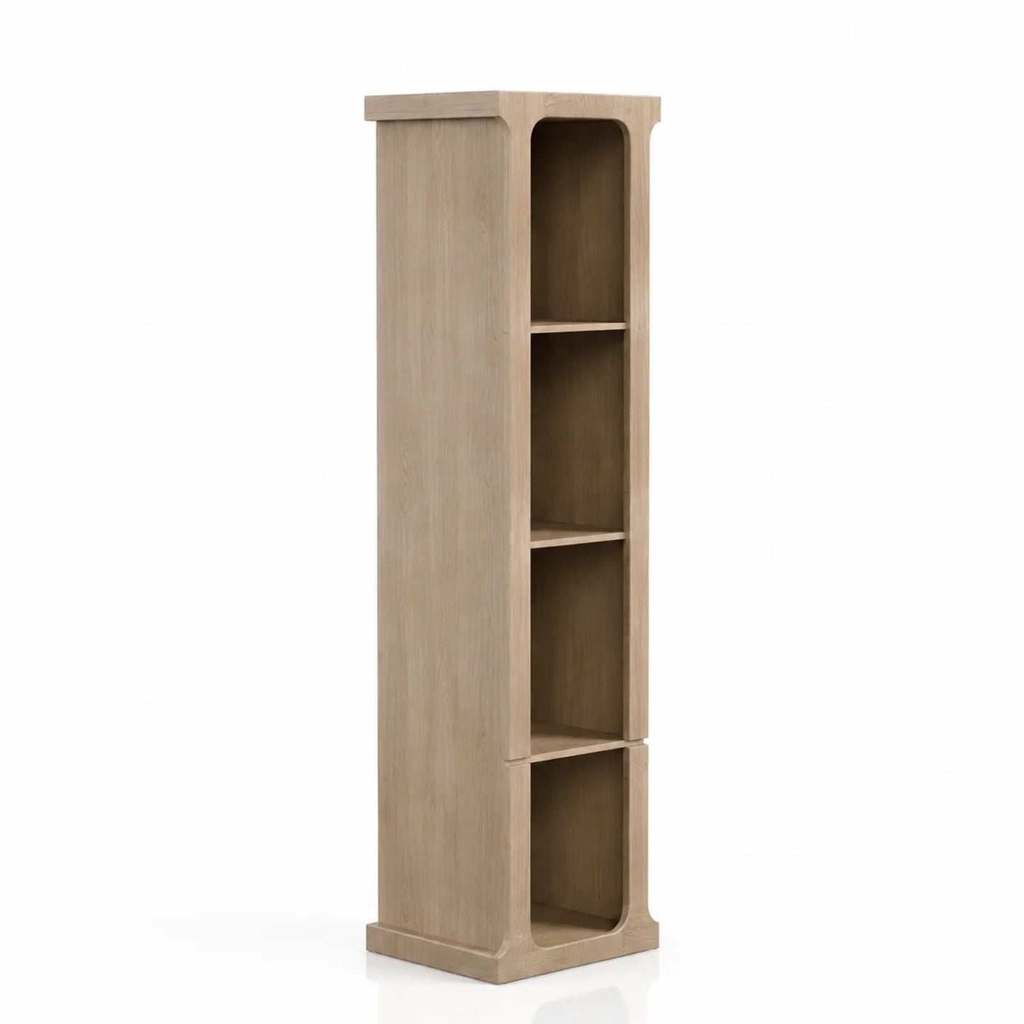 Libreria verticale in legno con 4 ripiani
