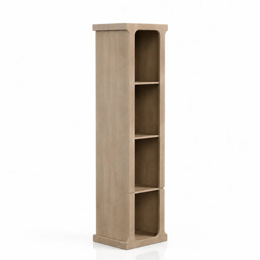 Libreria verticale in legno con 4 ripiani