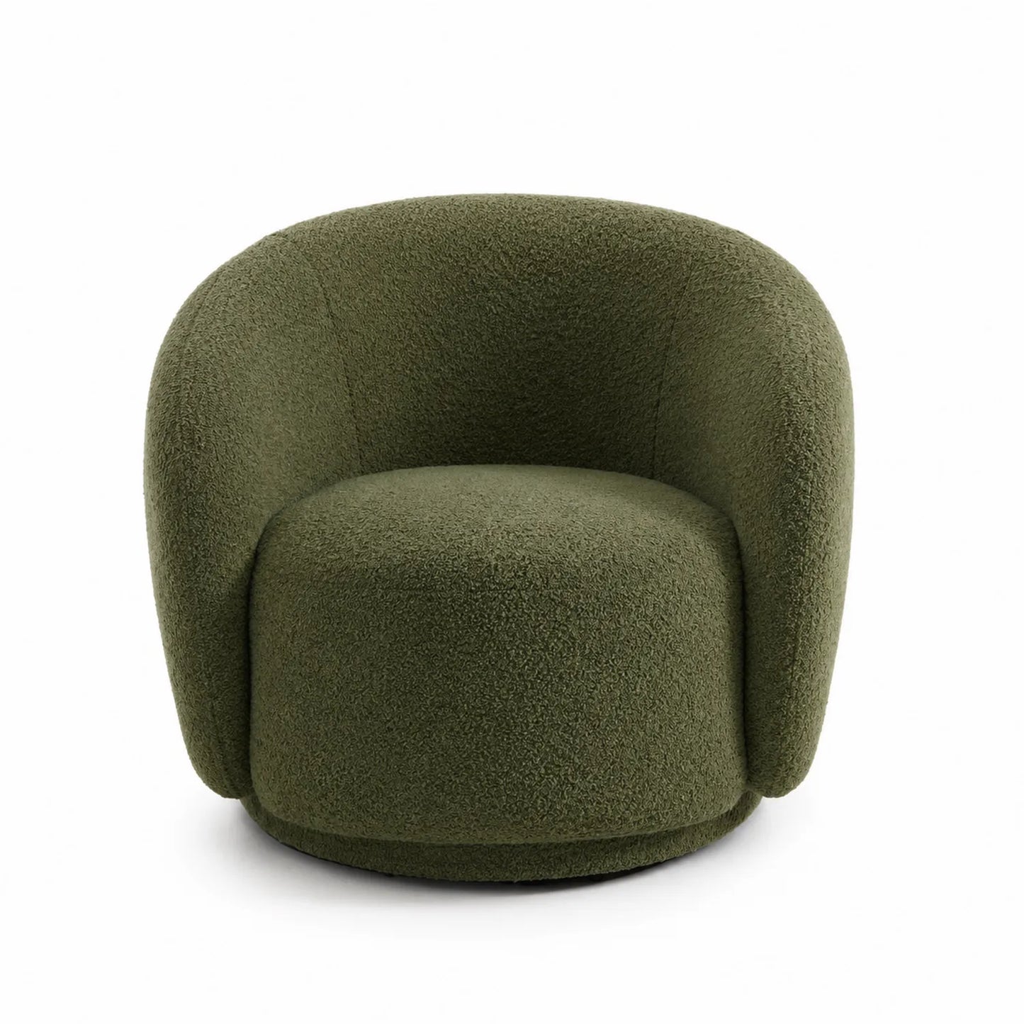 Poltrona in Tessuto Bouclé Verde