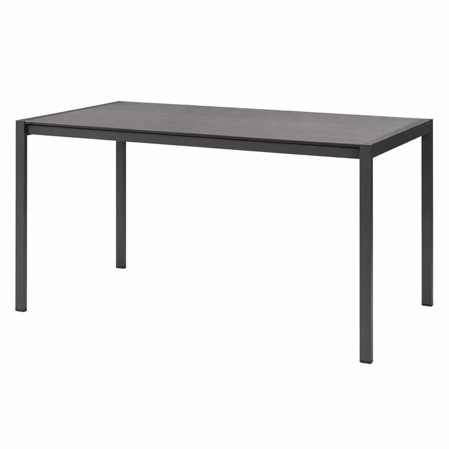 Tavolo da pranzo rettangolare in metallo nero 140x75x74 cm