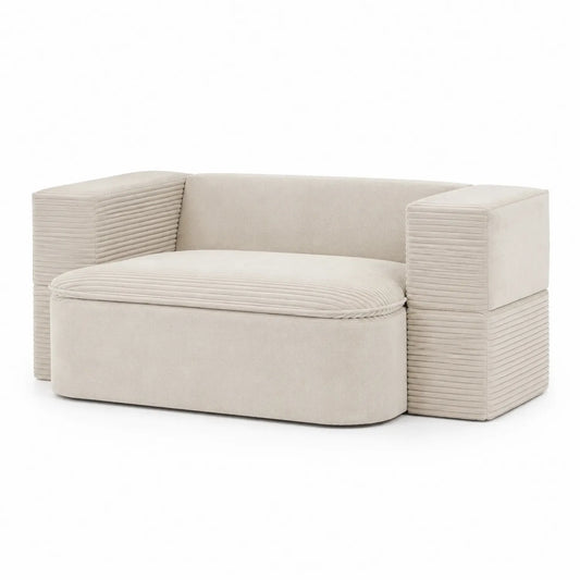 Divano 2 posti in velluto Beige